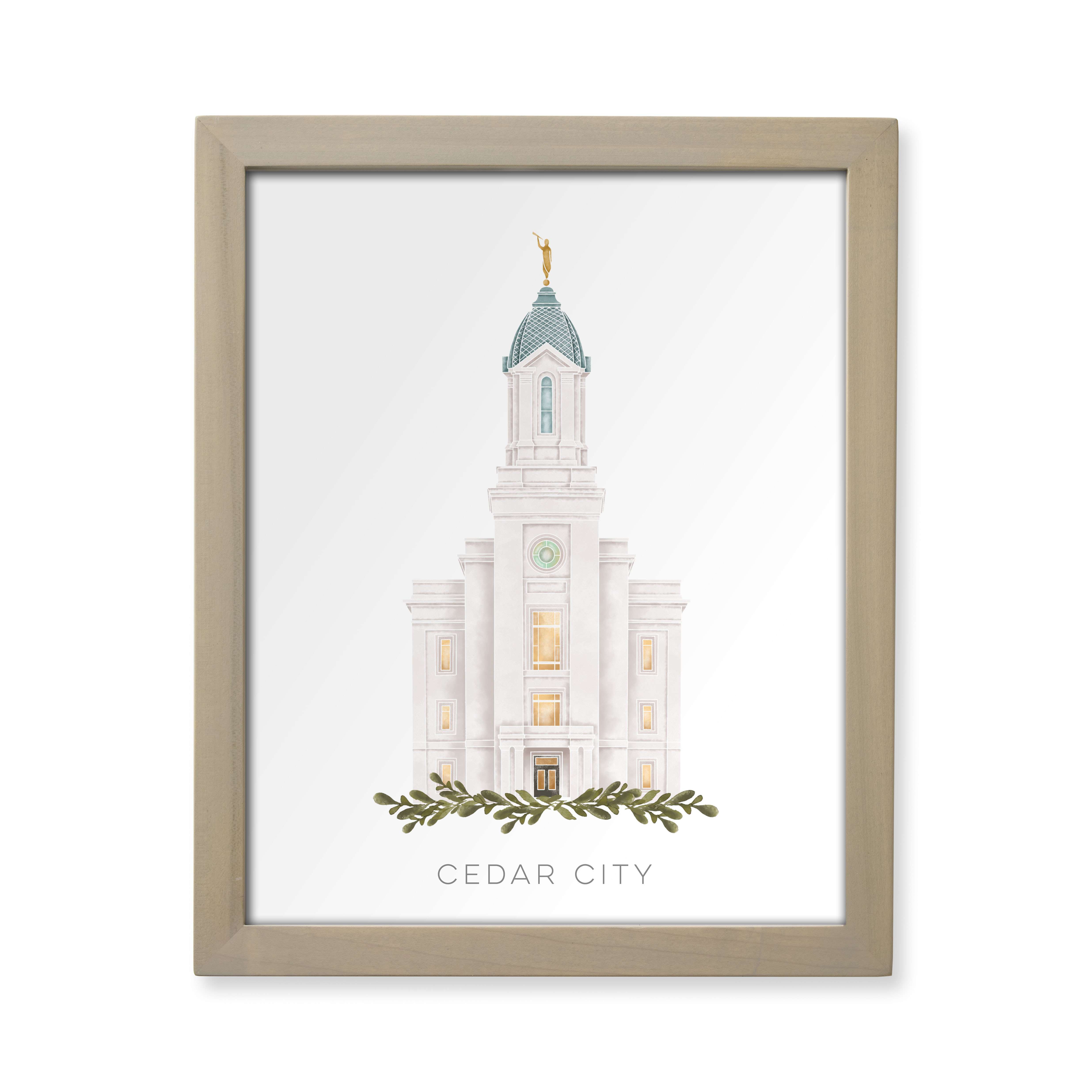 Cedar City Utah Temple (13x16 Framed Paper Print), , large image number 0