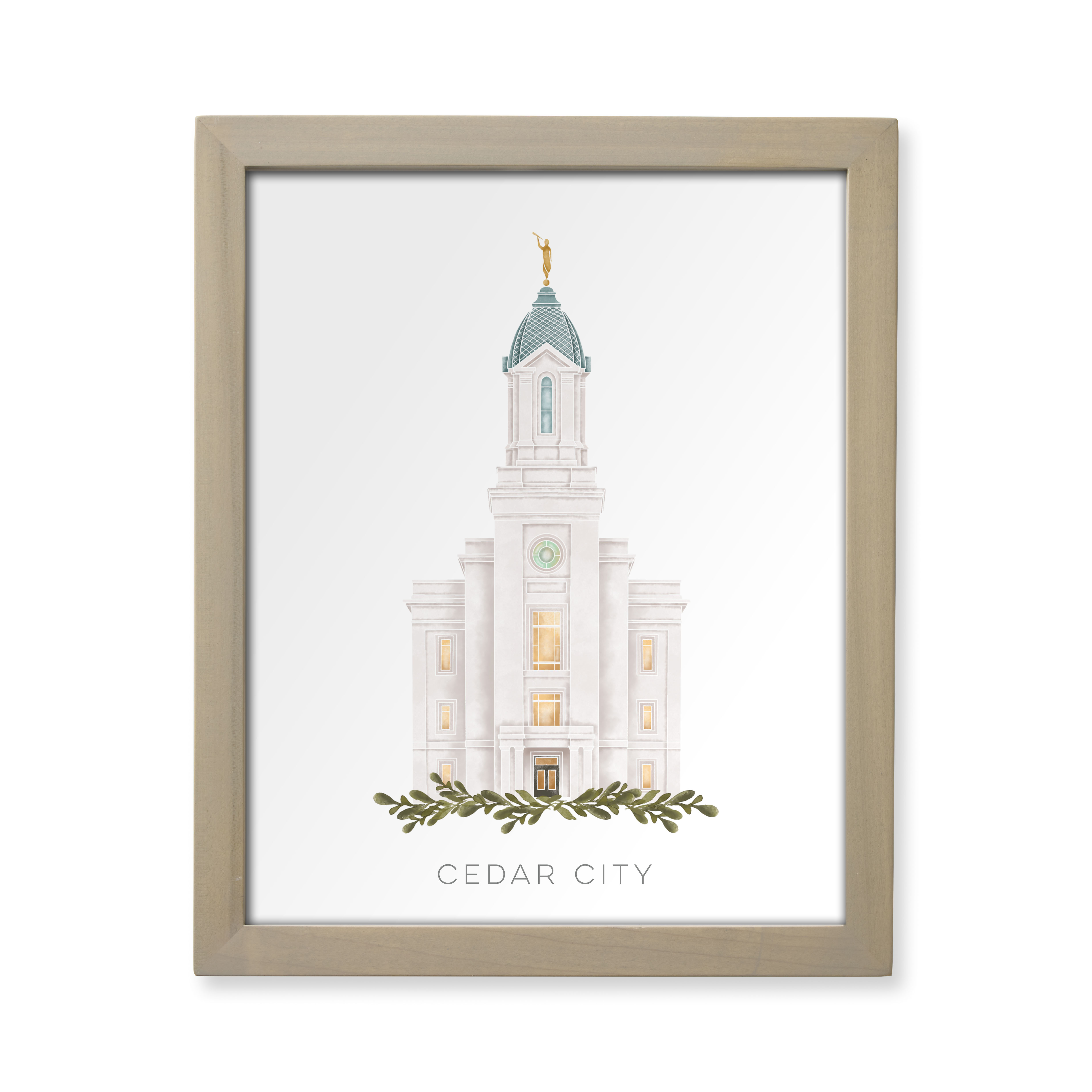 Cedar City Utah Temple (13x16 Framed Paper Print)