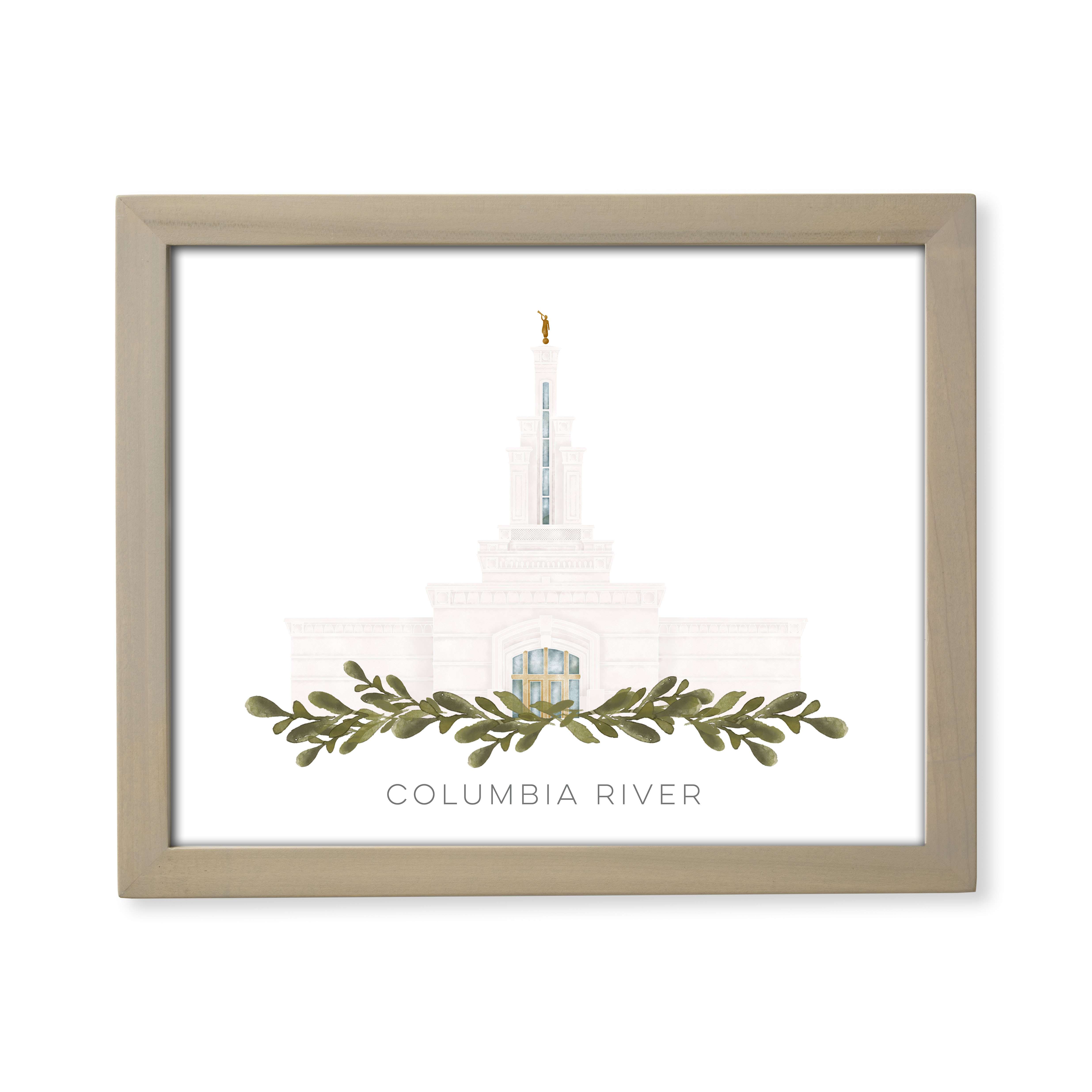 Columbia River Washington Temple (13x16 Framed Paper Print), , large image number 0