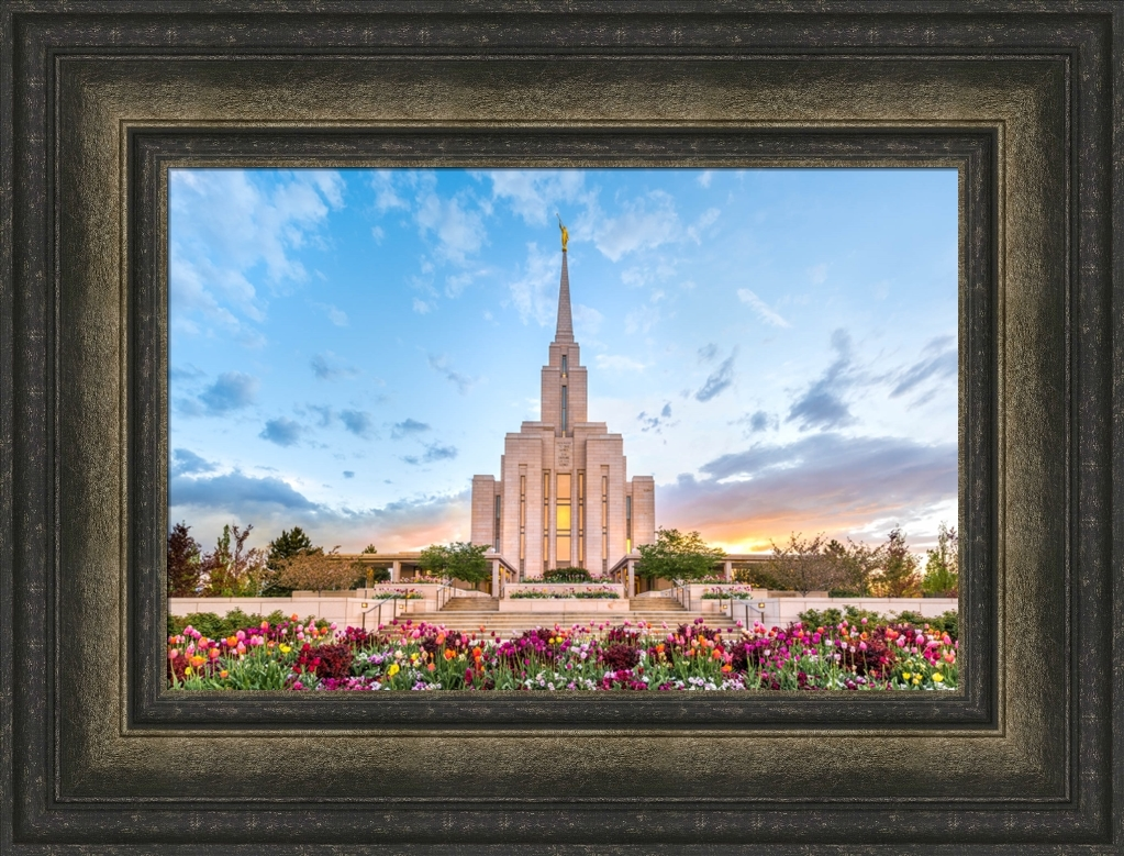 Oquirrh Mountain Temple, Beauty of Creation (15x22 Framed Art)