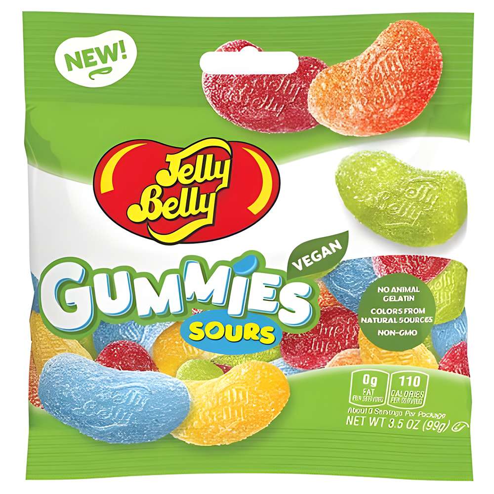 Jelly Belly Bagged Sour Gummies 3.5 Oz