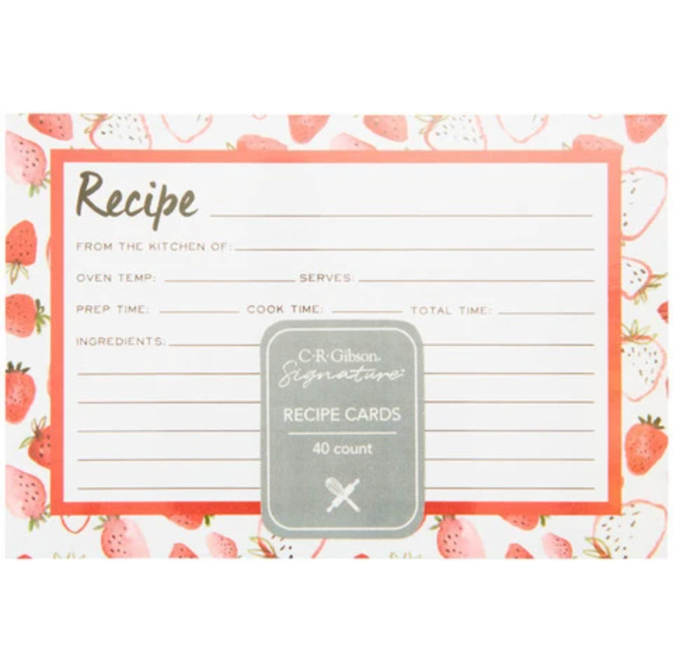 Strawberry Fields Recipe Cards