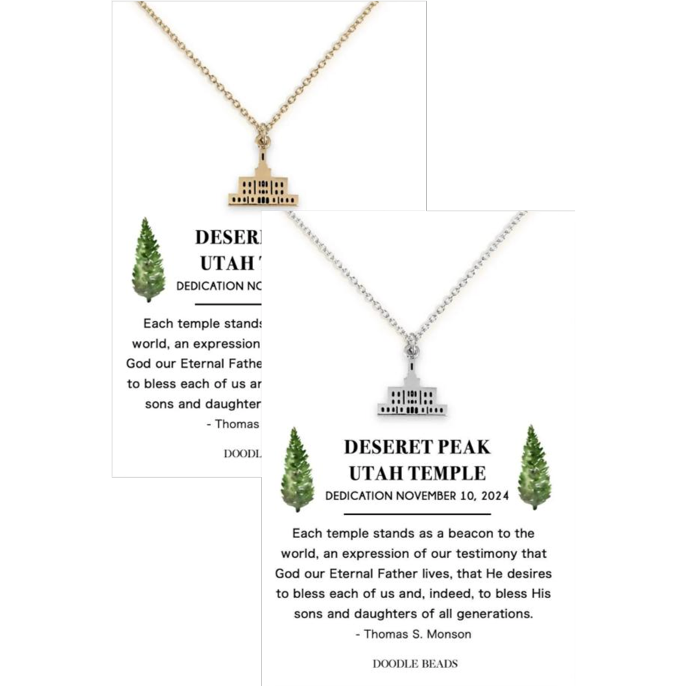 Deseret Peaks Utah Temple Necklace