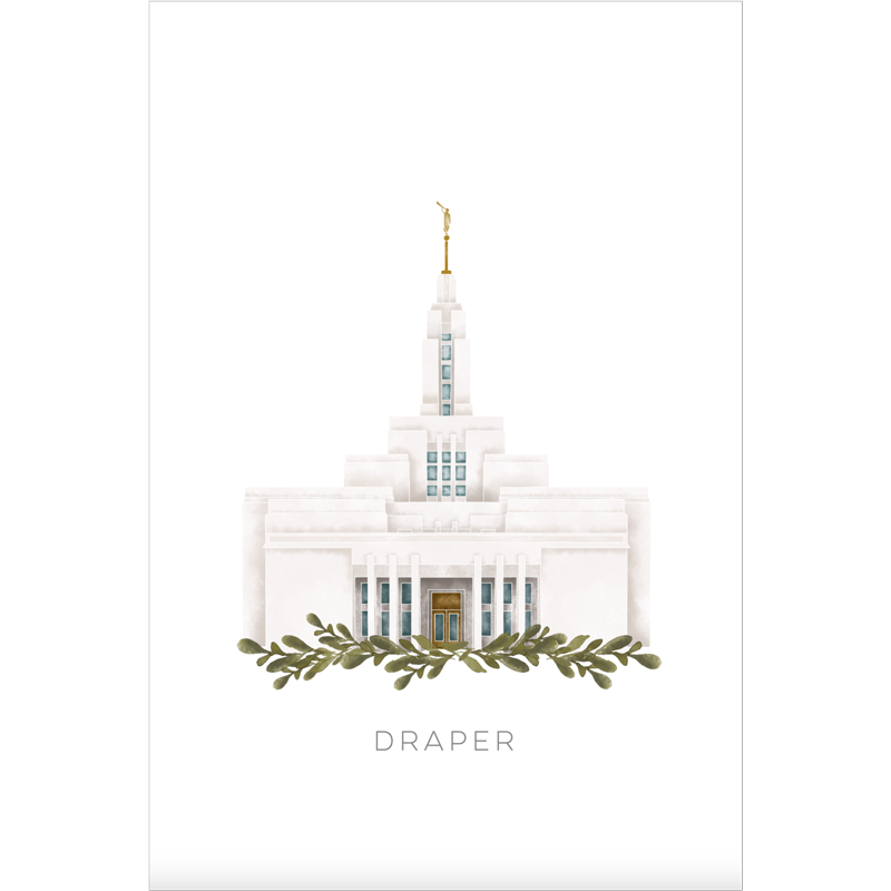 Draper Utah Temple (13x16 Framed Paper Print), , large image number 2