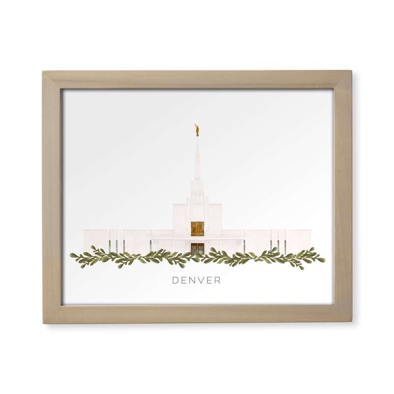 Denver Colorado Temple (13x16 Framed Paper Print)