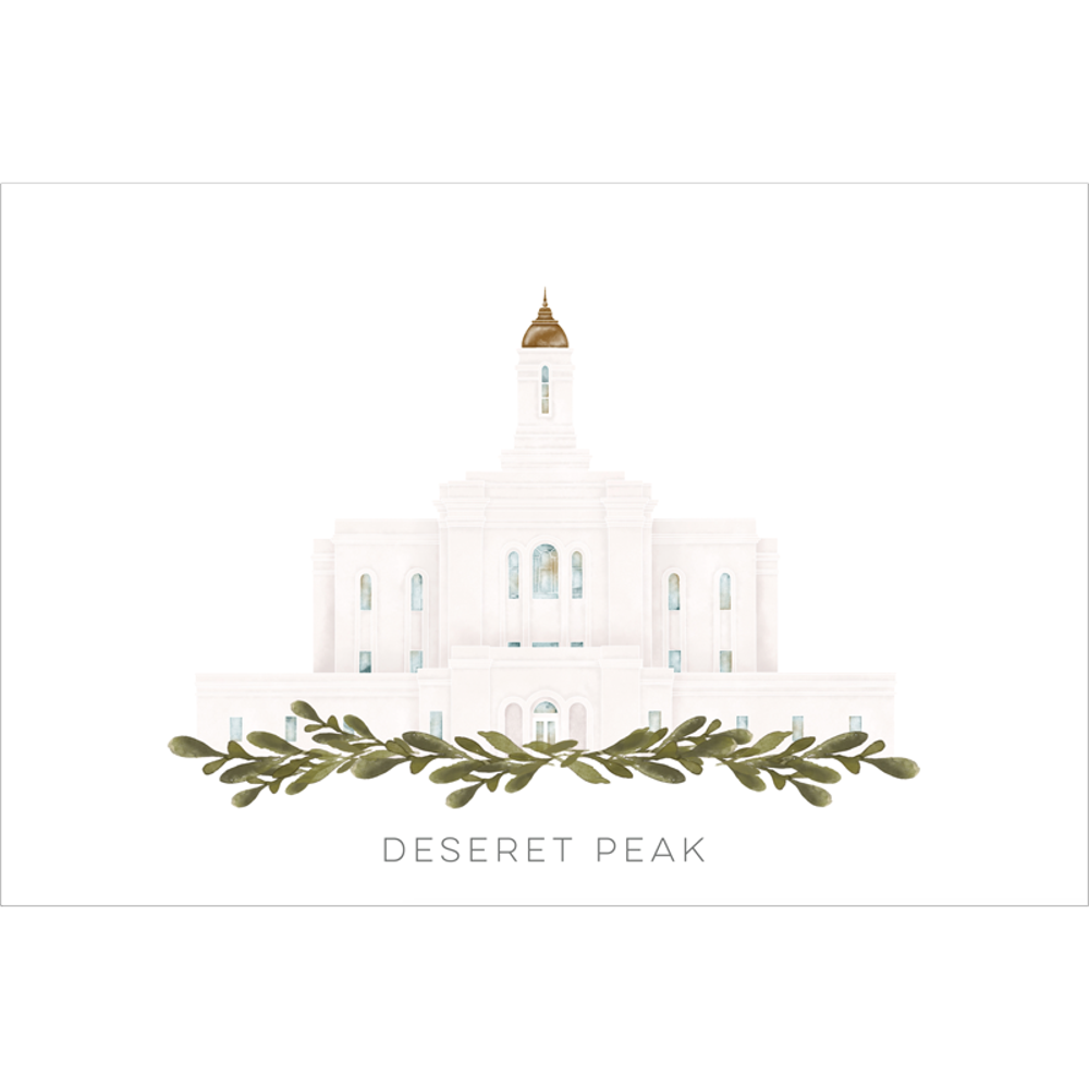 Deseret Peak Utah Temple (13x16 Framed Paper Print), , large image number 1