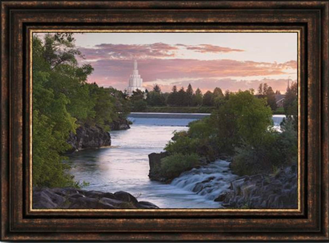 Idaho Falls Temple (32x44 Framed Giclee Canvas)
