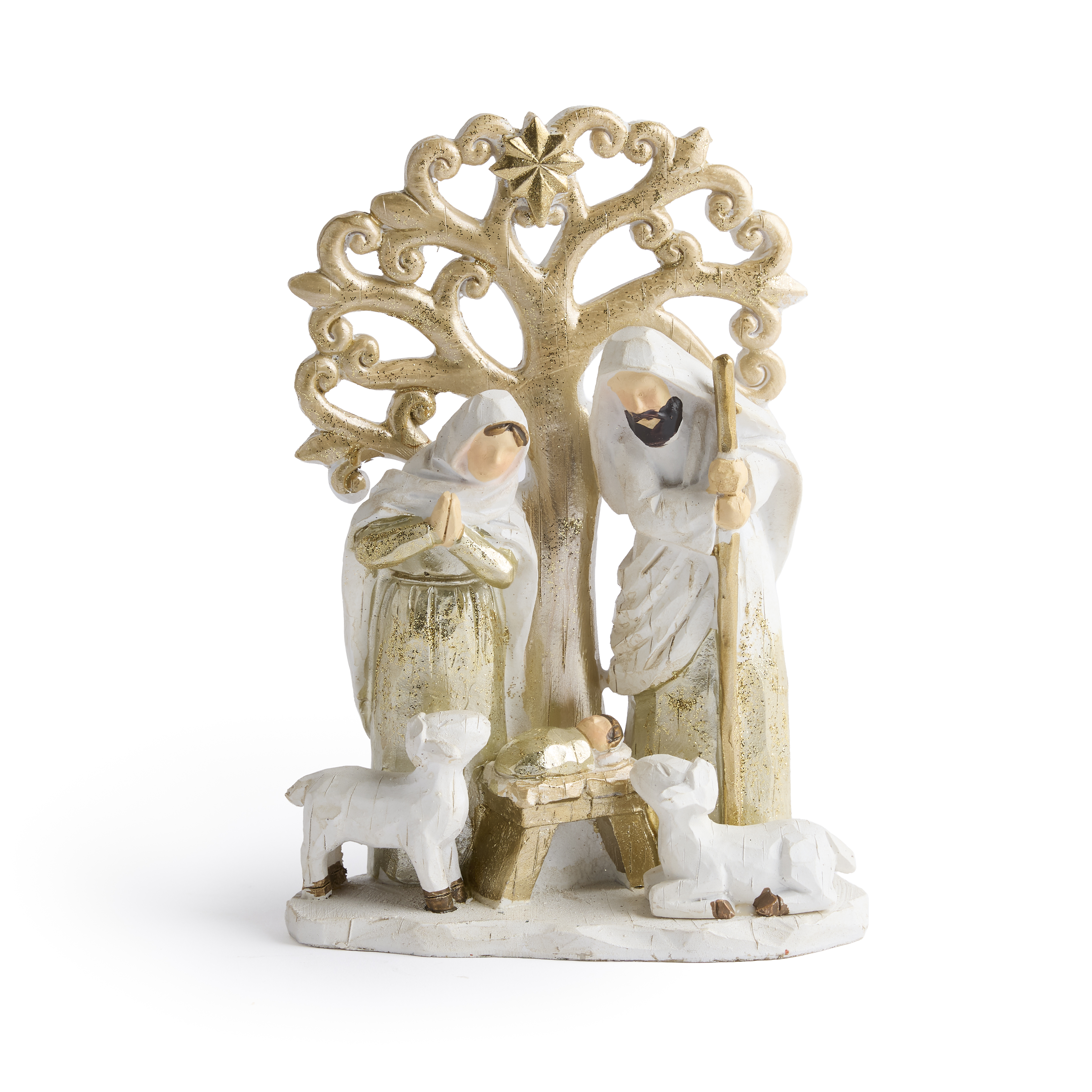White and Gold Holy Family Nativity, , large image number 0