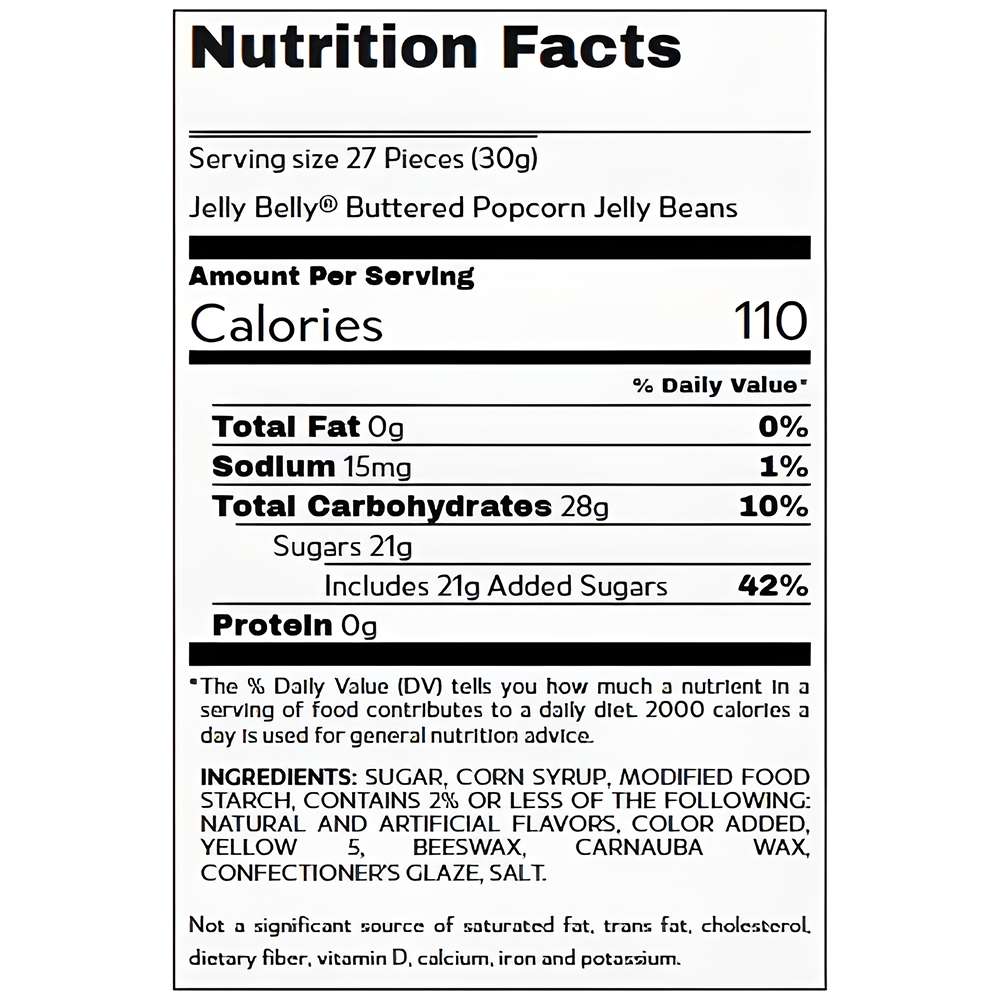 Jelly Belly Buttered Popcorn Jelly Beans 1.75 Oz, , large image number 2
