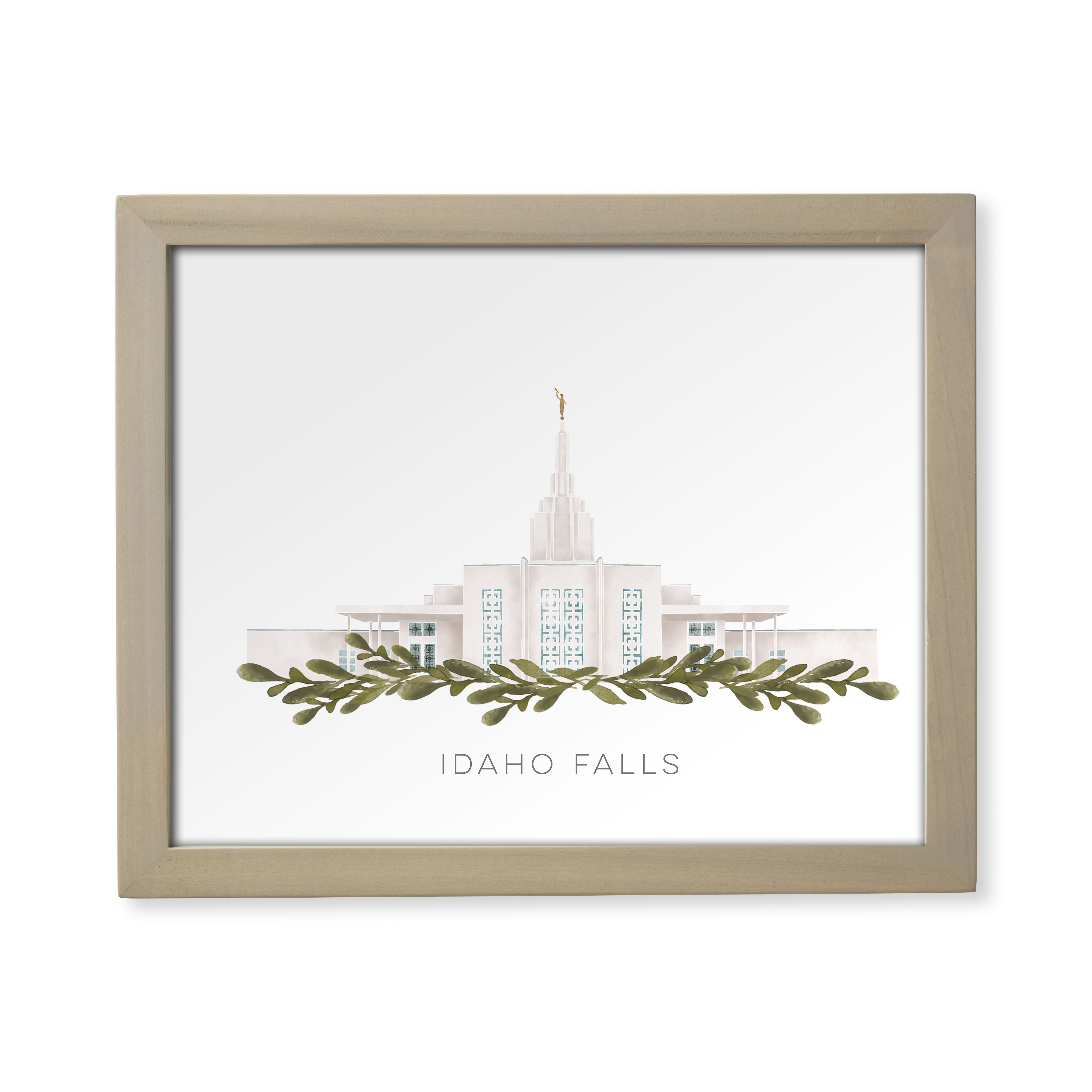 Idaho Falls Idaho Temple (13x16 Framed Paper Print)
