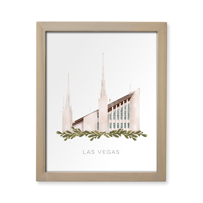 Las Vegas Nevada Temple (13x16 Framed Paper Print)