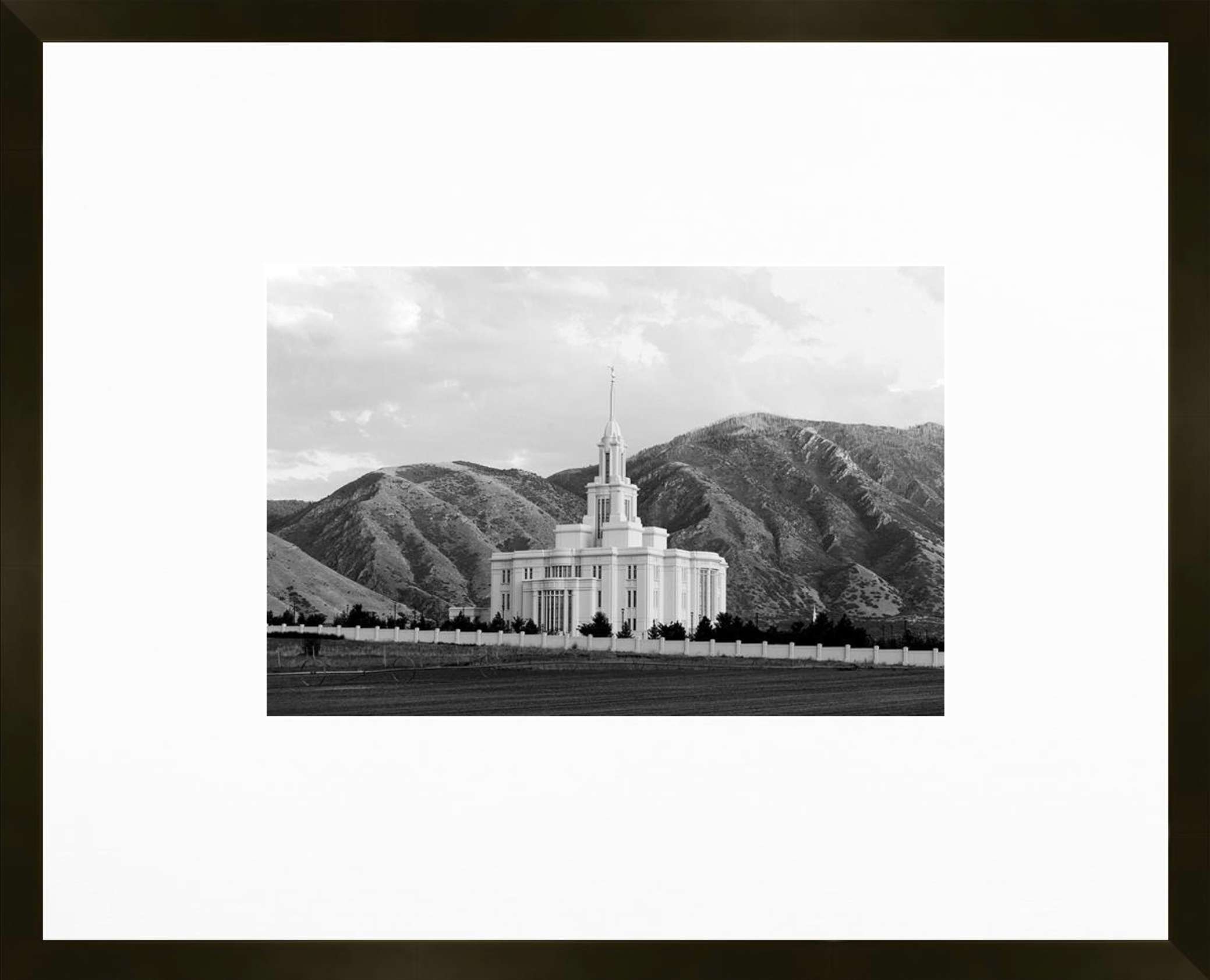 Payson Utah Temple, Place of Peace (21x17 Framed Paper Print)