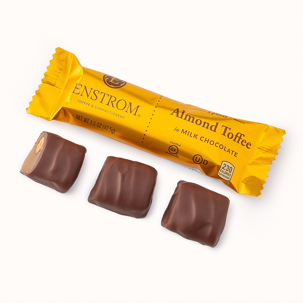 Almond Toffee 3 Pc Bar Milk Chocolate