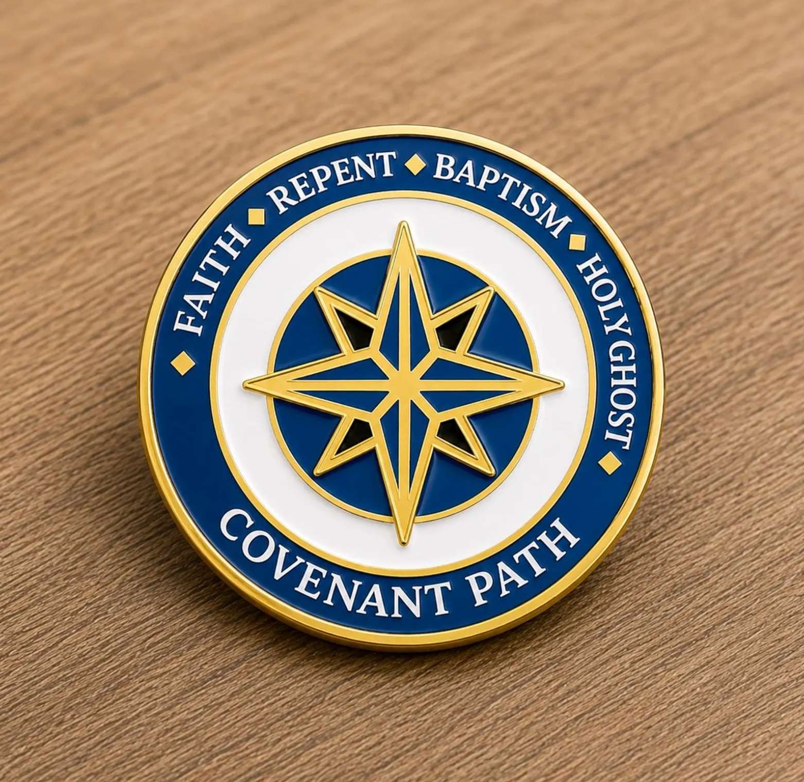 First Step on the Covenant Path Spinner Pin, , large