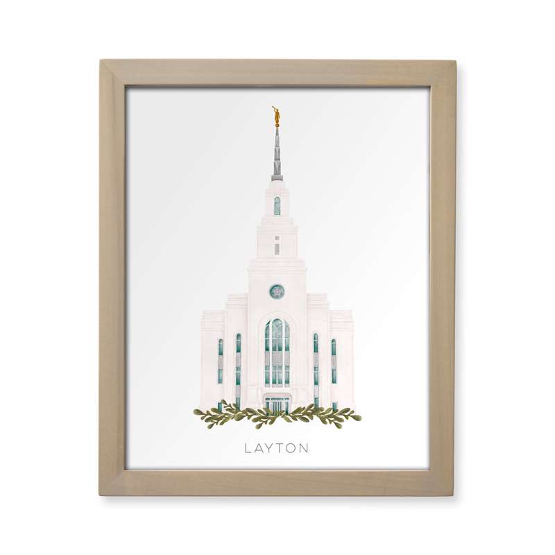 Layton Utah Temple (13x16 Framed Paper Print)