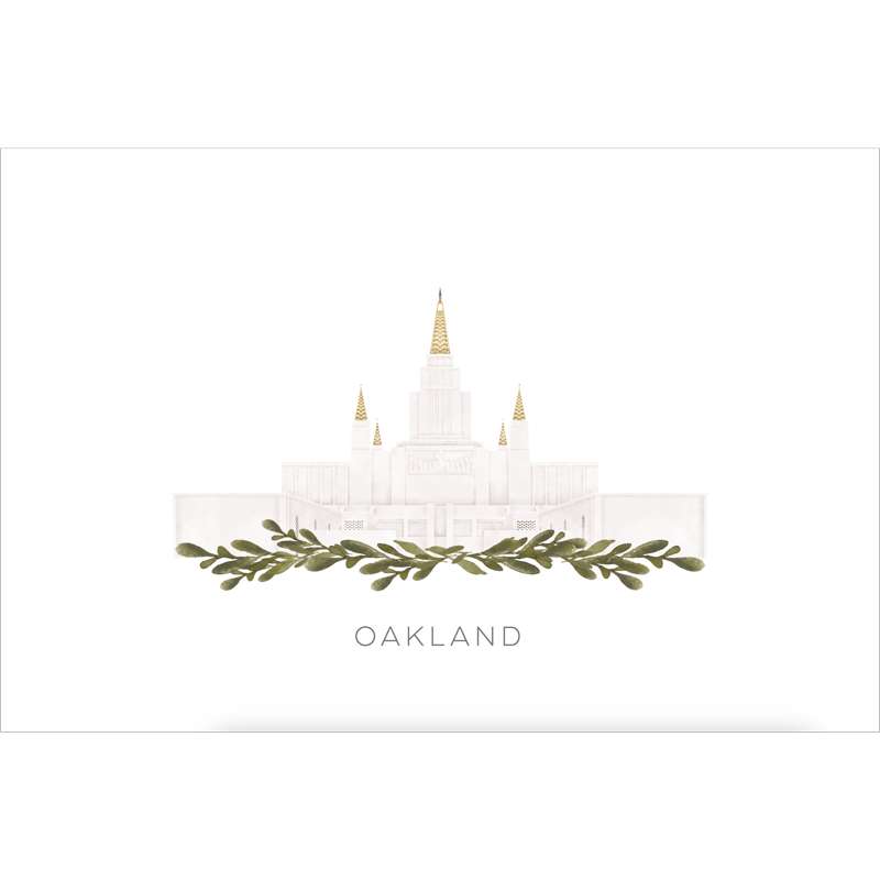 Oakland California Temple (13x16 Framed Paper Print)