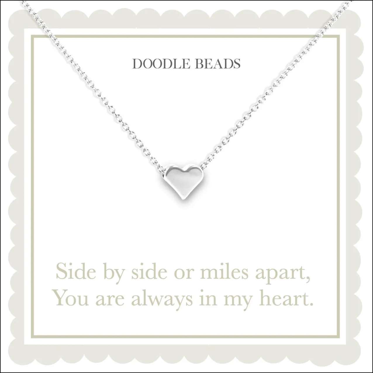 Side by Side or Miles Apart Heart Necklace, , large image number 5