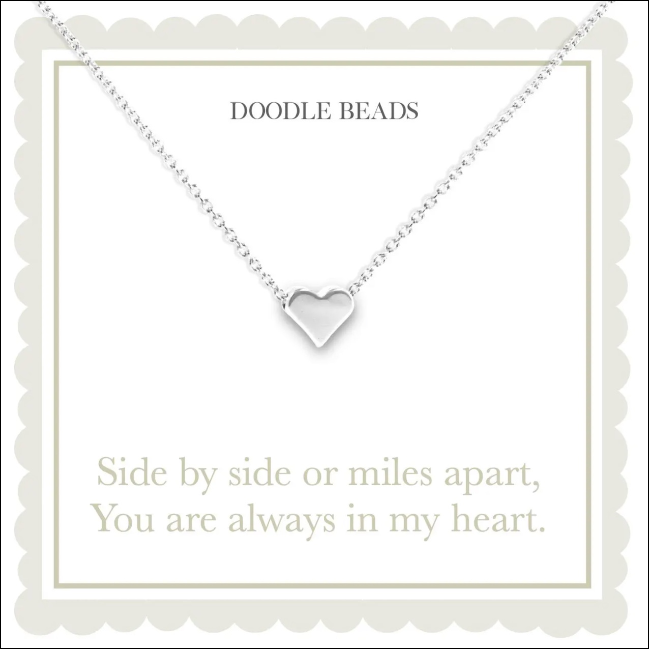 Side by Side or Miles Apart Heart Necklace, , large image number 5