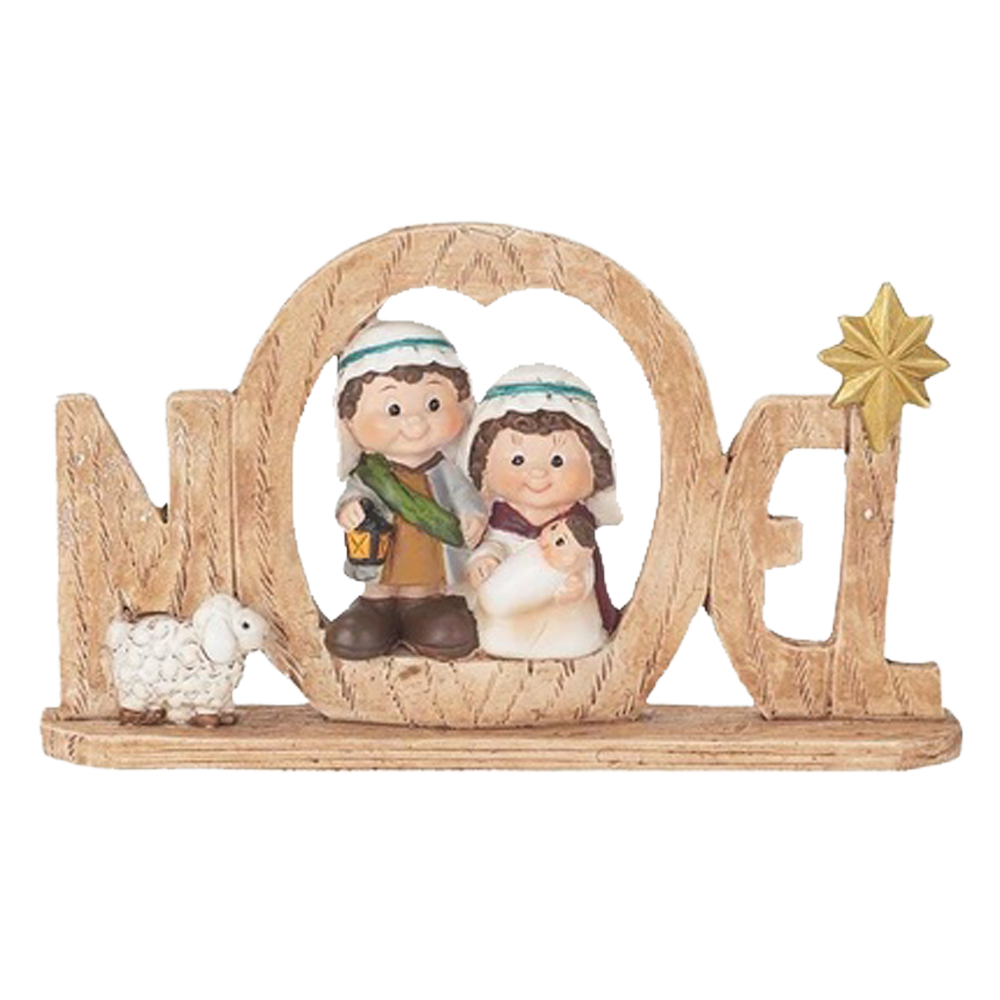 "Noel" Holy Family Resin Nativity Letters