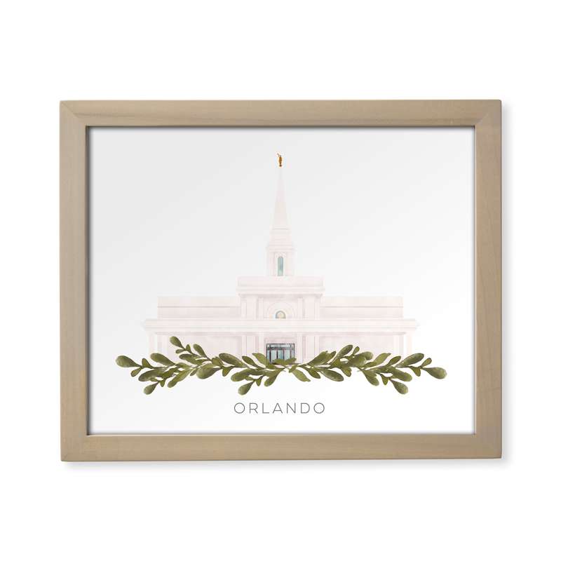 Orlando Florida Temple (13x16 Framed Paper Print)