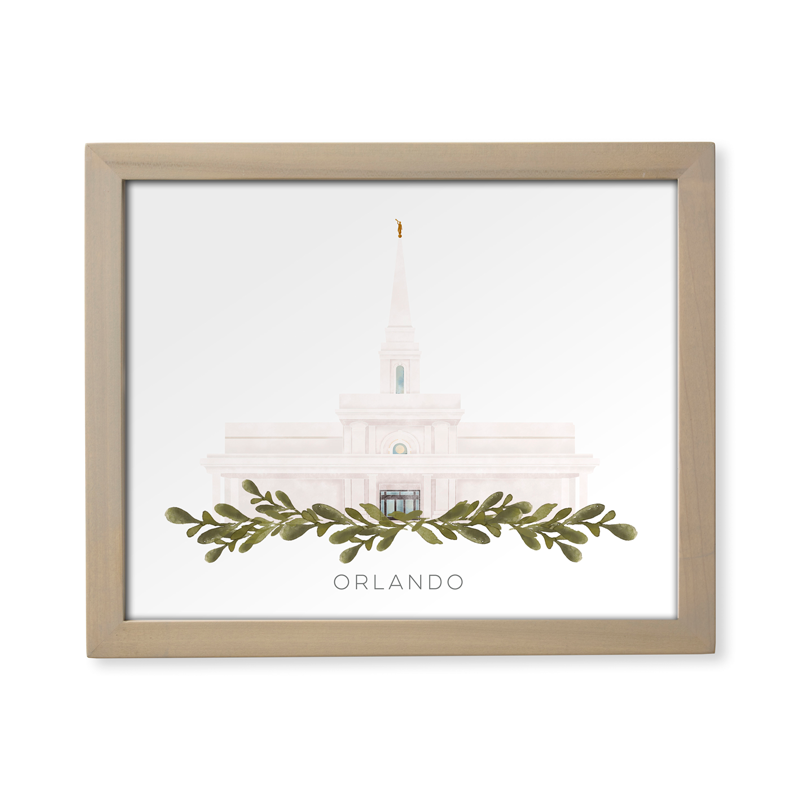 Orlando Florida Temple (13x16 Framed Paper Print)