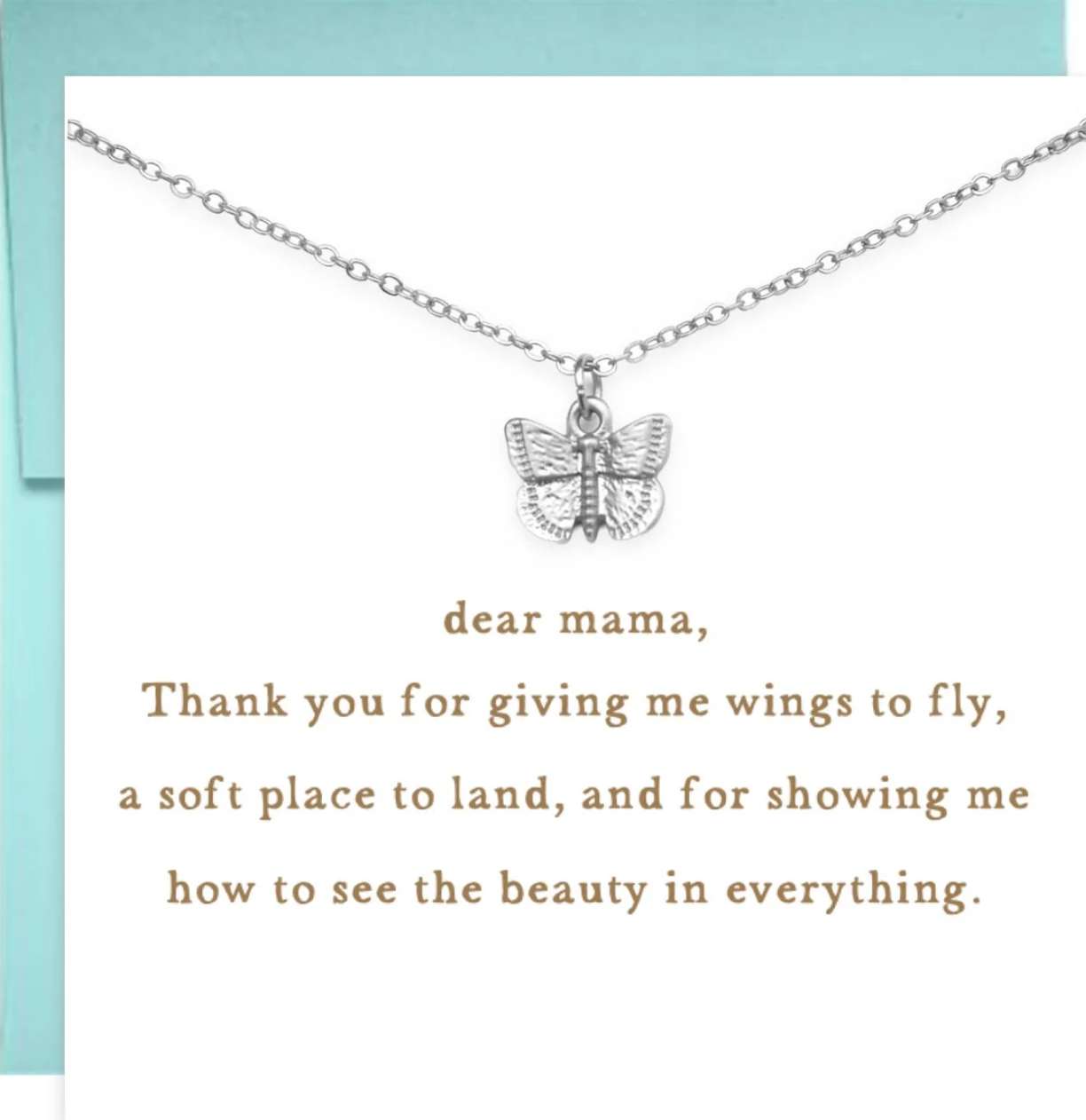 Dear Mama Wings to Fly Butterfly Necklace, , large image number 0