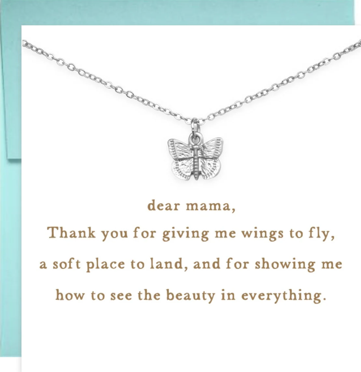 Dear Mama Wings to Fly Butterfly Necklace, , large image number 0