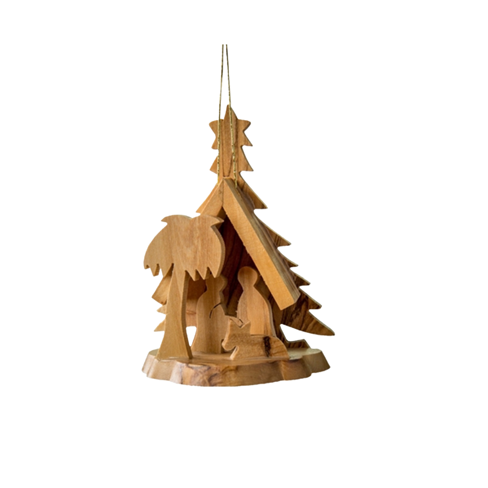 Holy Family Small Tree Grotto Nativity Ornament , , large image number 0