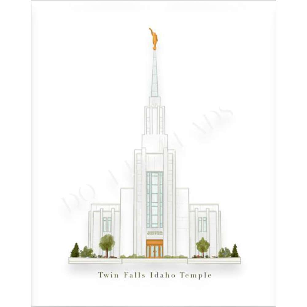 Twin Falls Temple - 5x7 Print