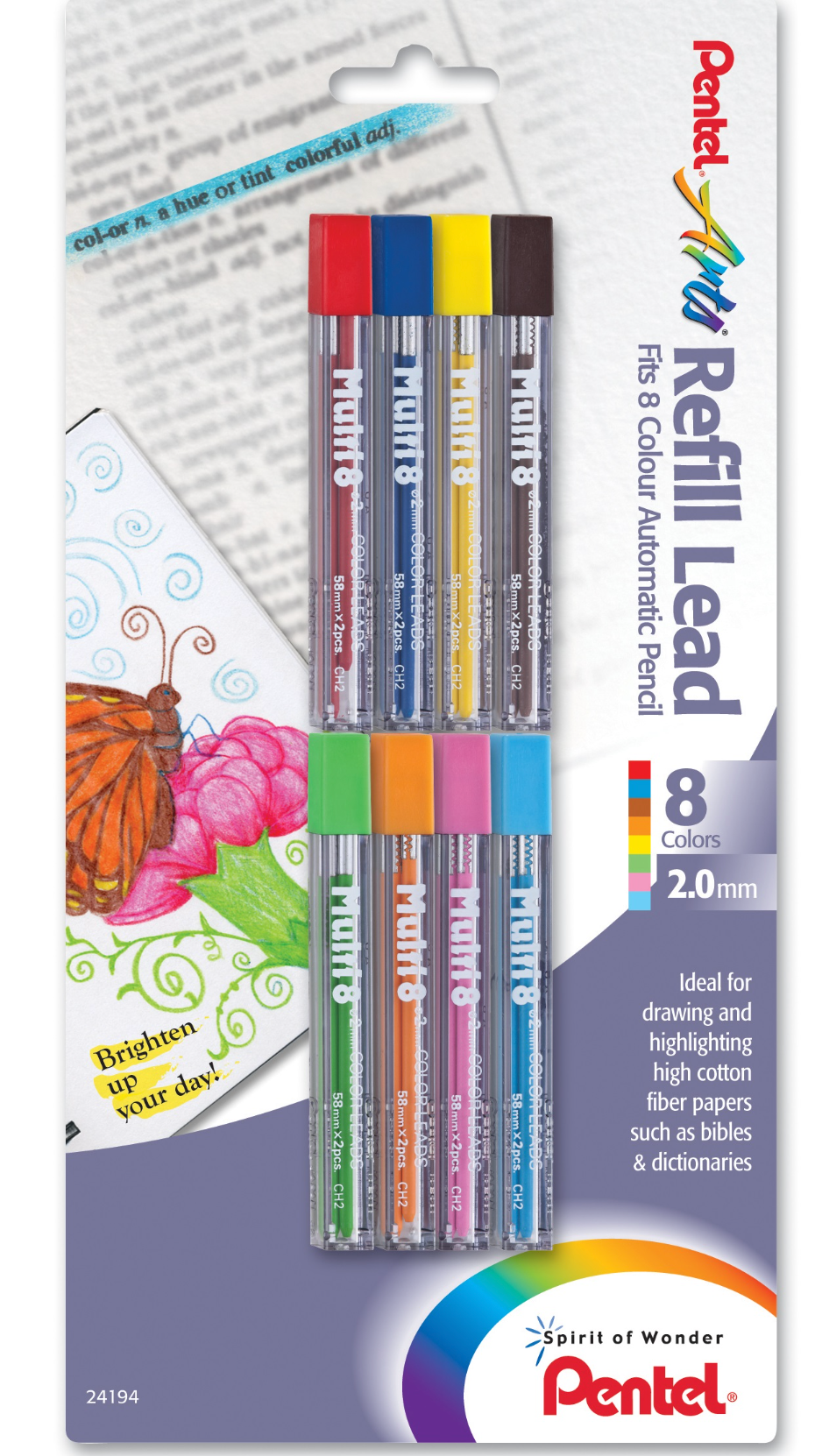 8 Color Pentel Refill Set, , large