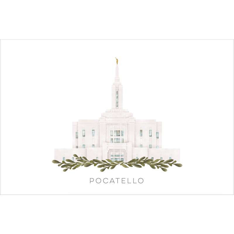 Pocatello Idaho Temple (13x16 Framed Paper Print), , large image number 2