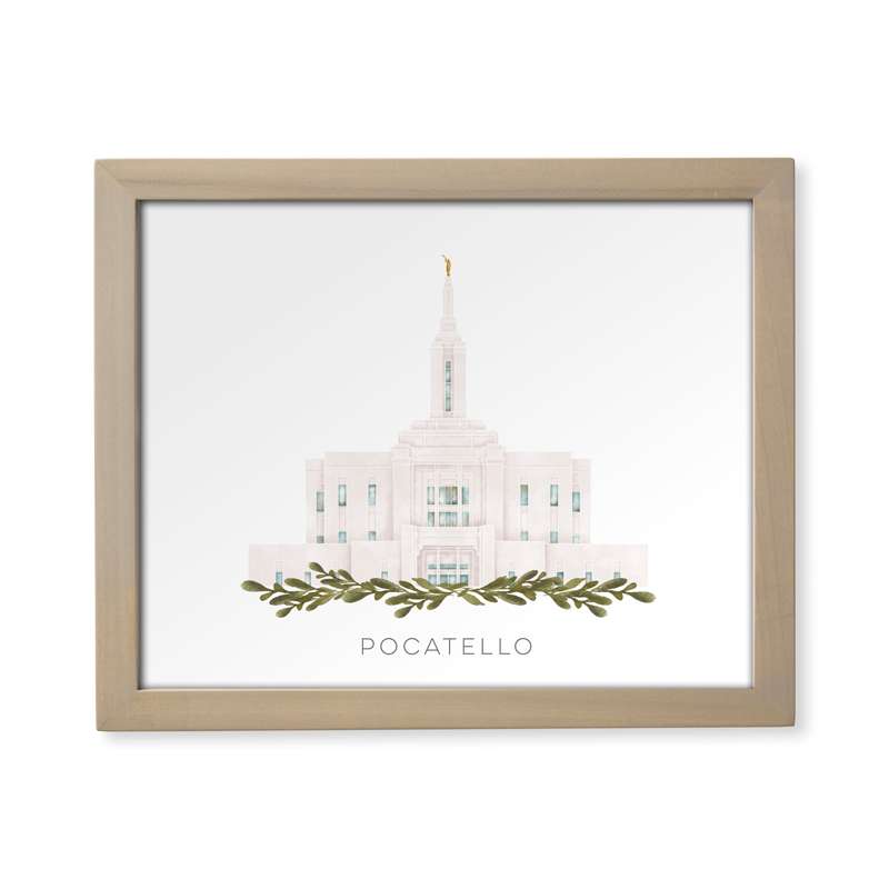 Pocatello Idaho Temple (13x16 Framed Paper Print), , large image number 0