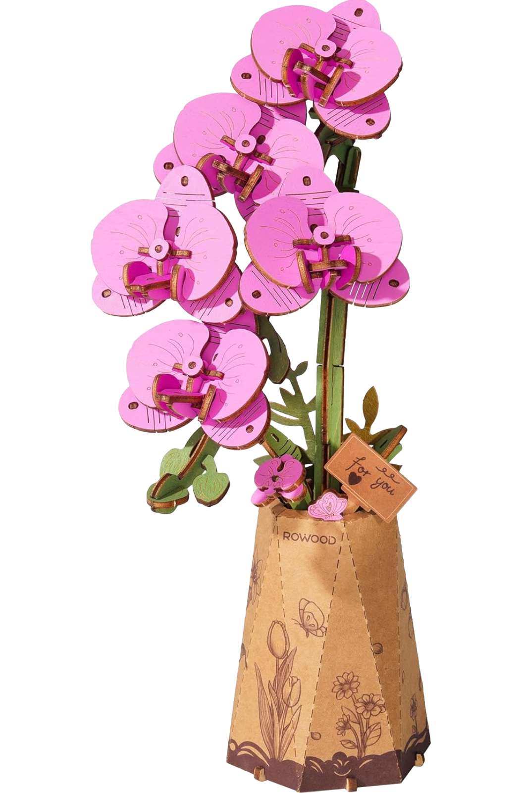 Purple Moth Orchid 132 Piece Wooden Puzzle