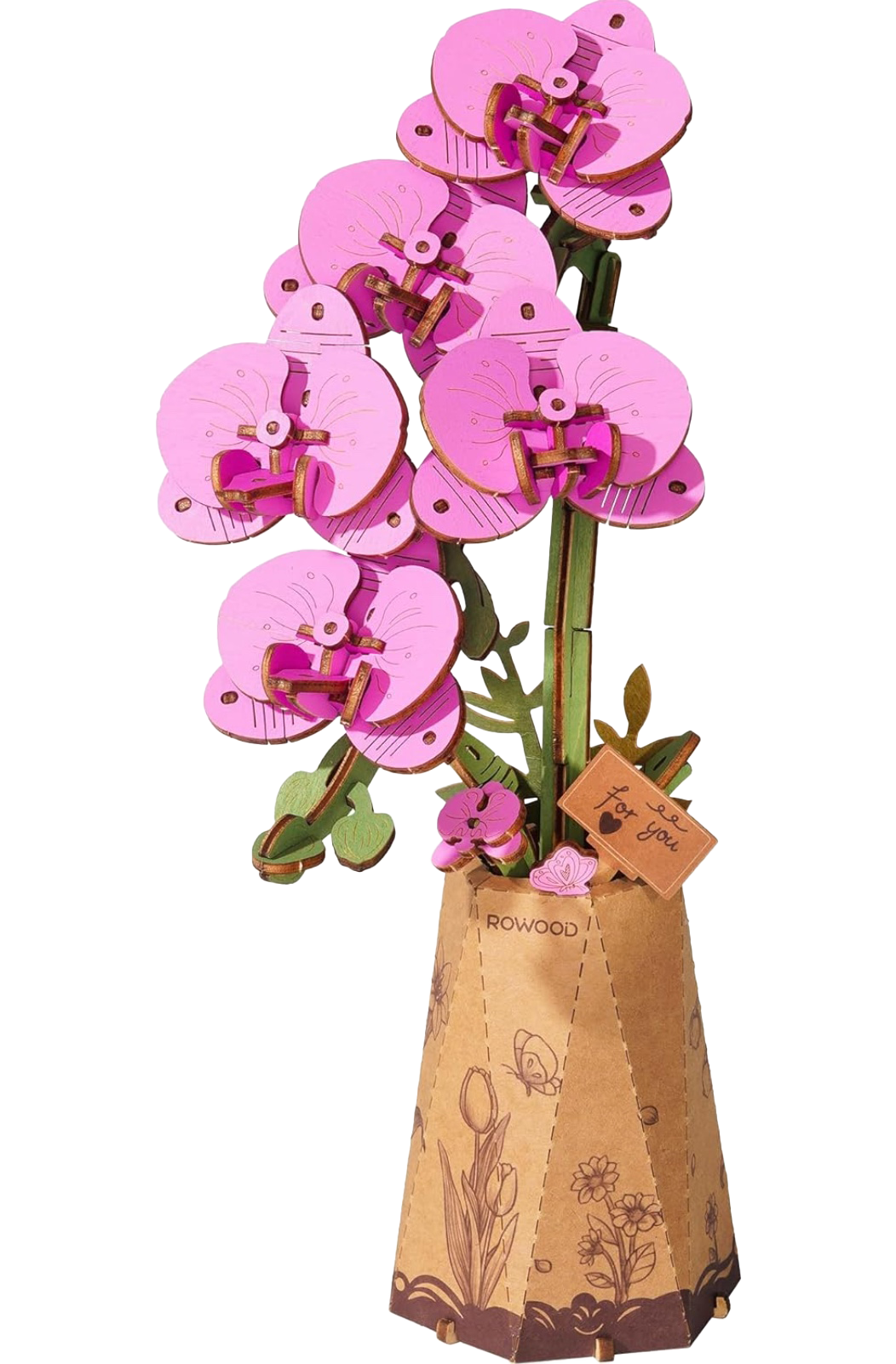 Purple Moth Orchid 132 Piece Wooden Puzzle