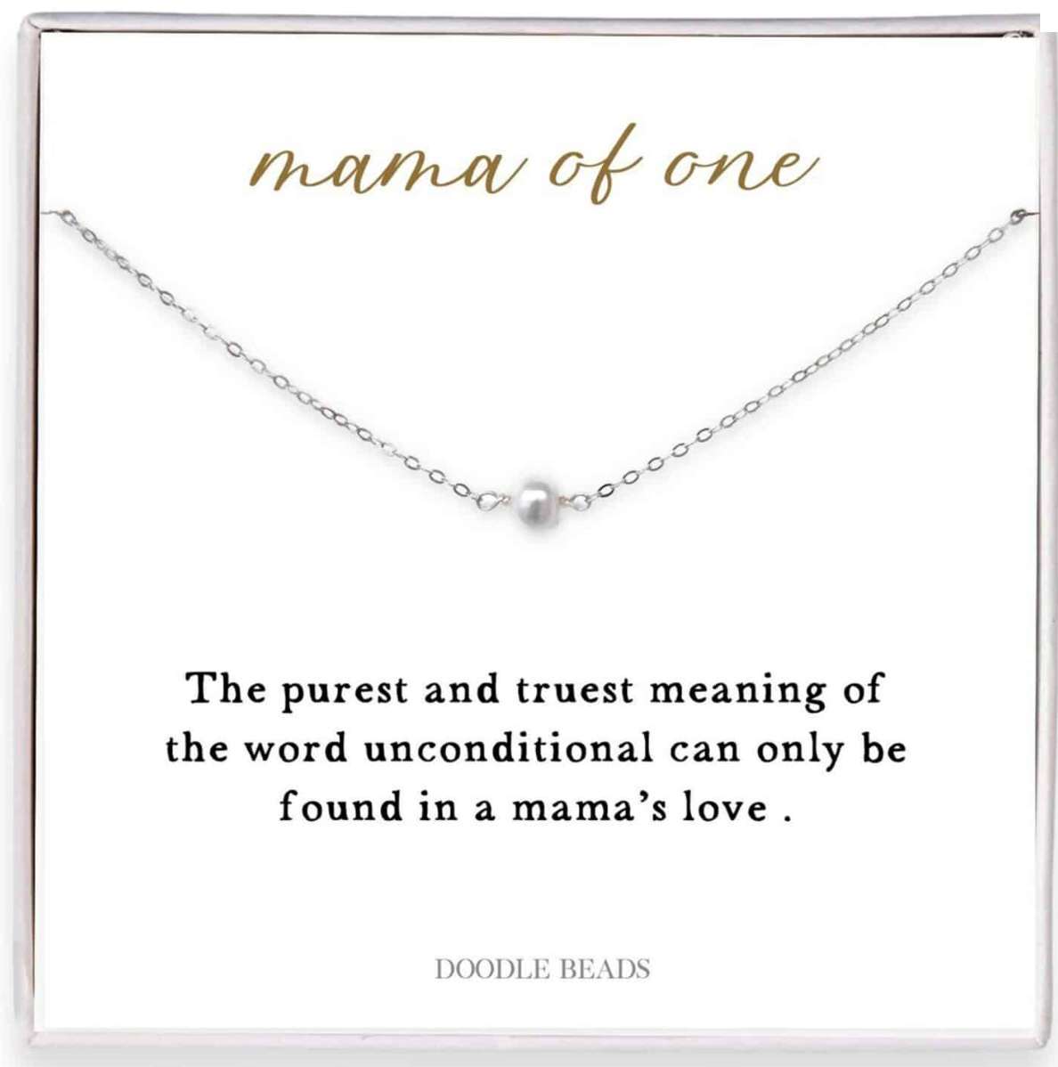Mama of One Pearl Necklace, , large image number 0