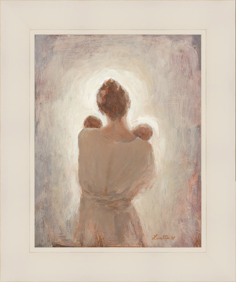 Two Little Loves (18.75x18.75 Framed Paper Print)