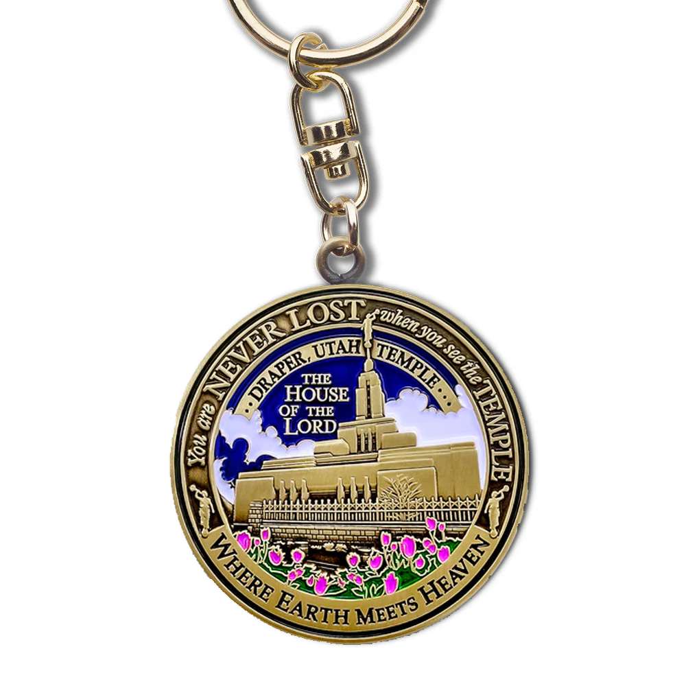 Draper Utah Temple Keychain