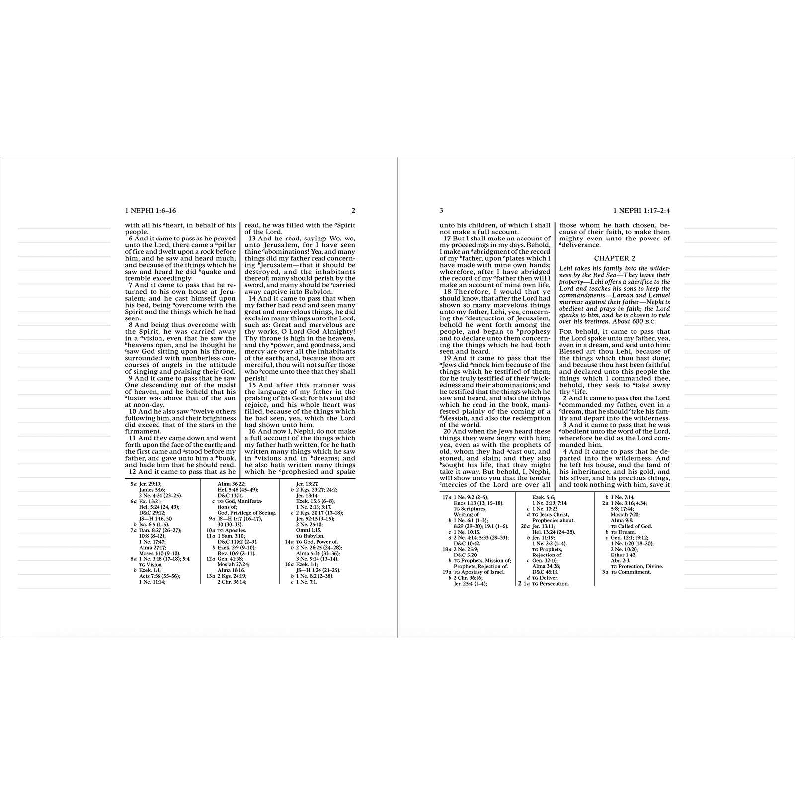 The Book of Mormon, Journal Edition, Blue Flowers (No Index), , large image number 2