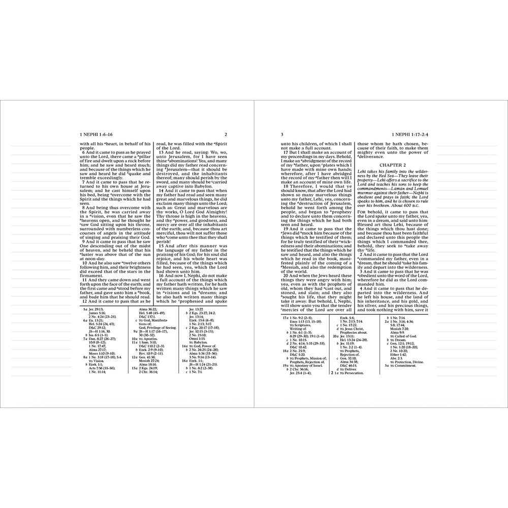 The Book of Mormon, Journal Edition, Blue Flowers (No Index), , large image number 2