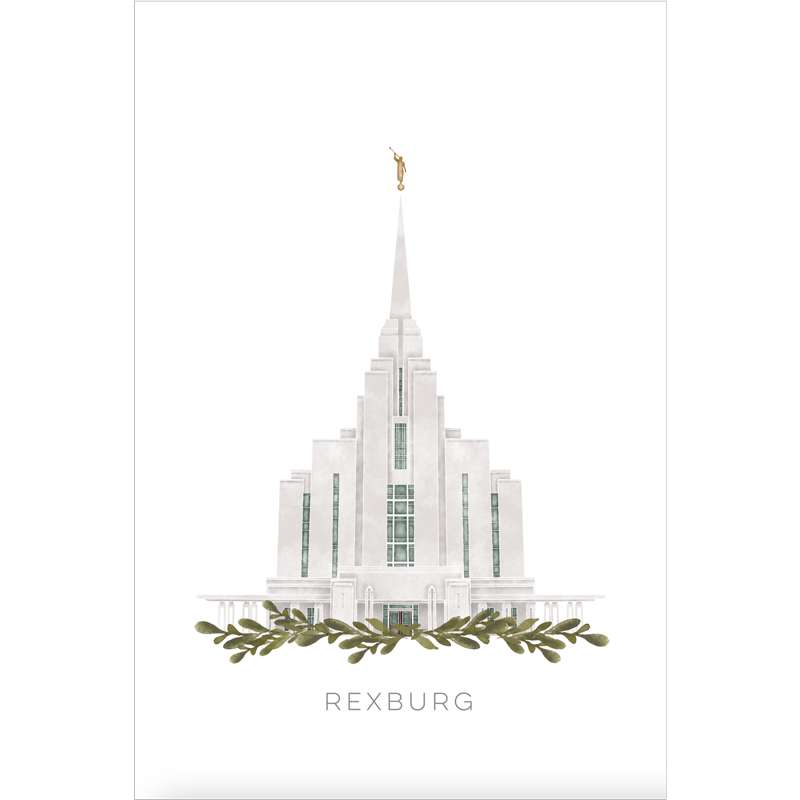 Rexburg Idaho Temple (13x16 Framed Paper Print), , large image number 0