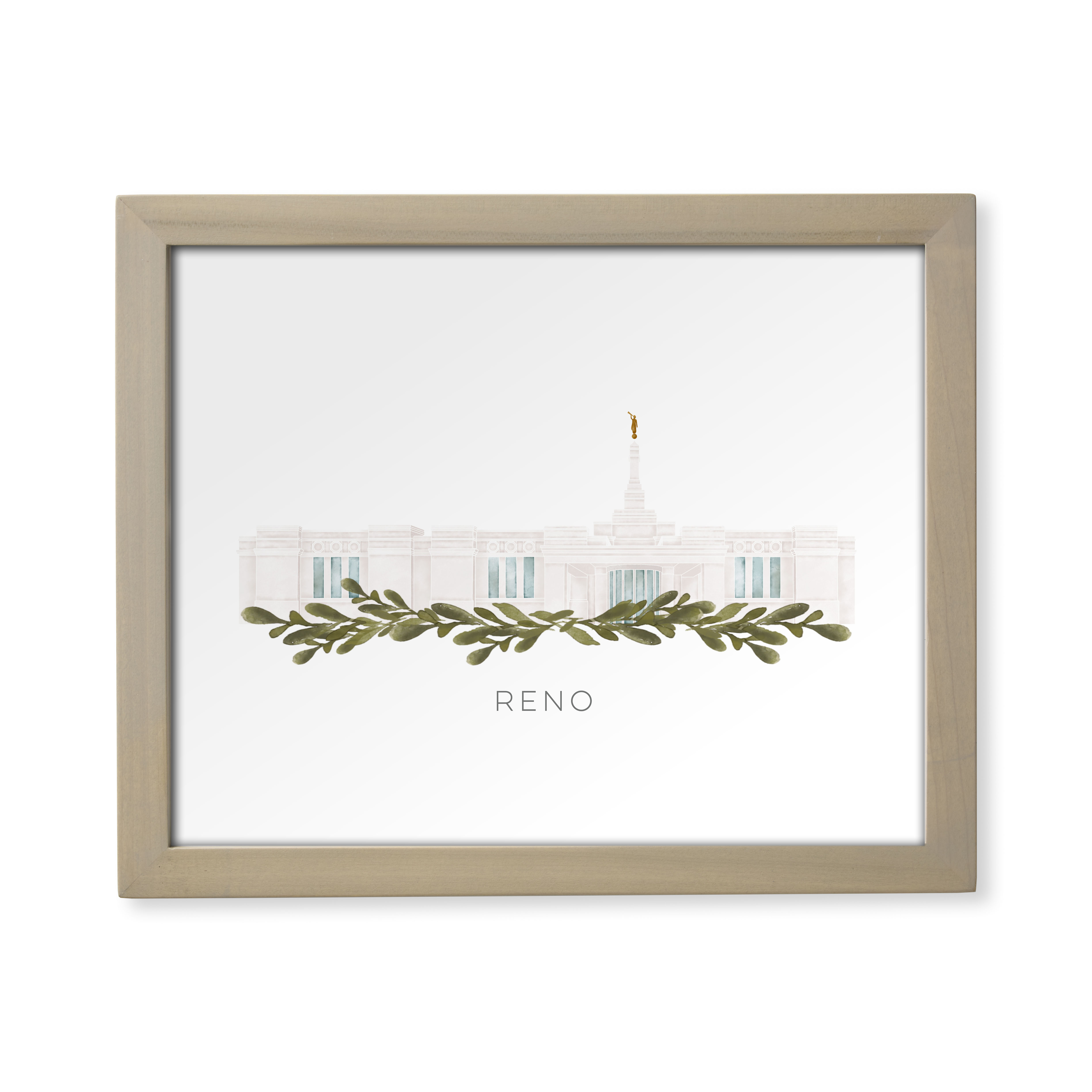 Reno Nevada Temple (13x16 Framed Paper Print)