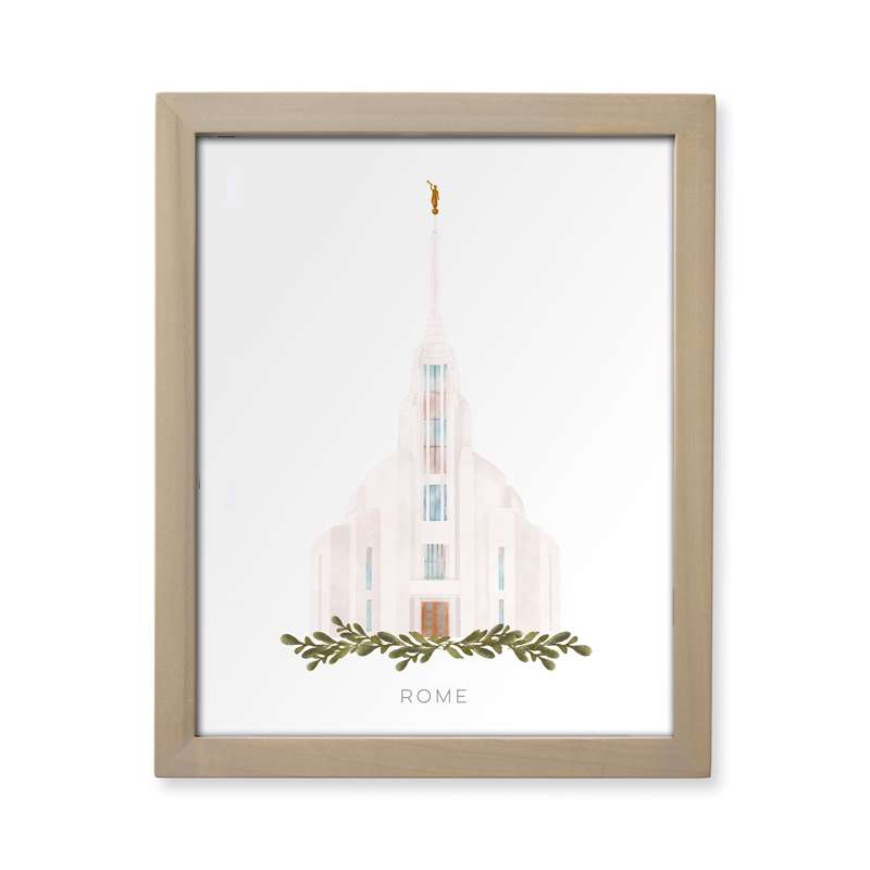 Rome Italy Temple (13x16 Framed Paper Print)