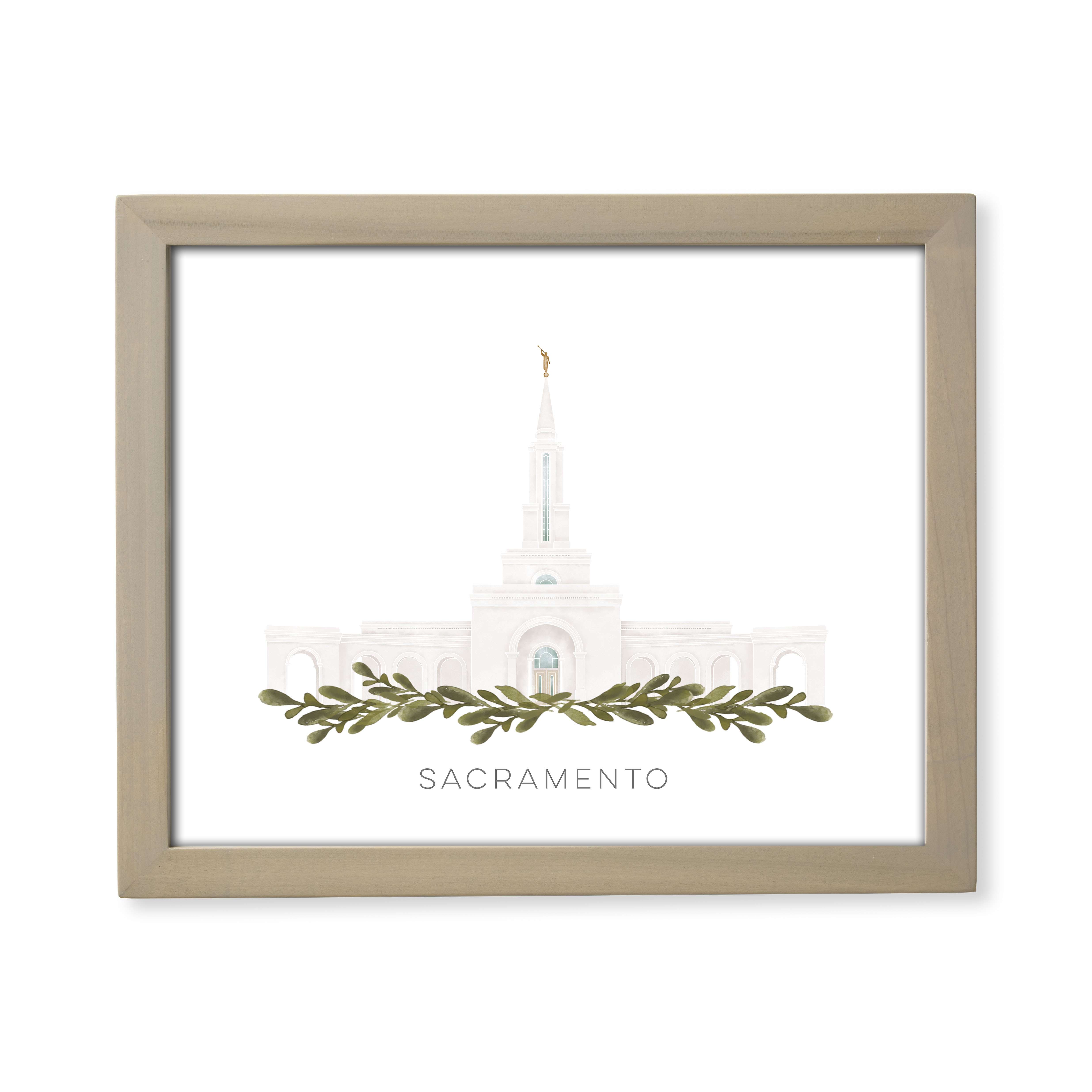 Sacramento California Temple (13x16 Framed Paper Print), , large image number 0