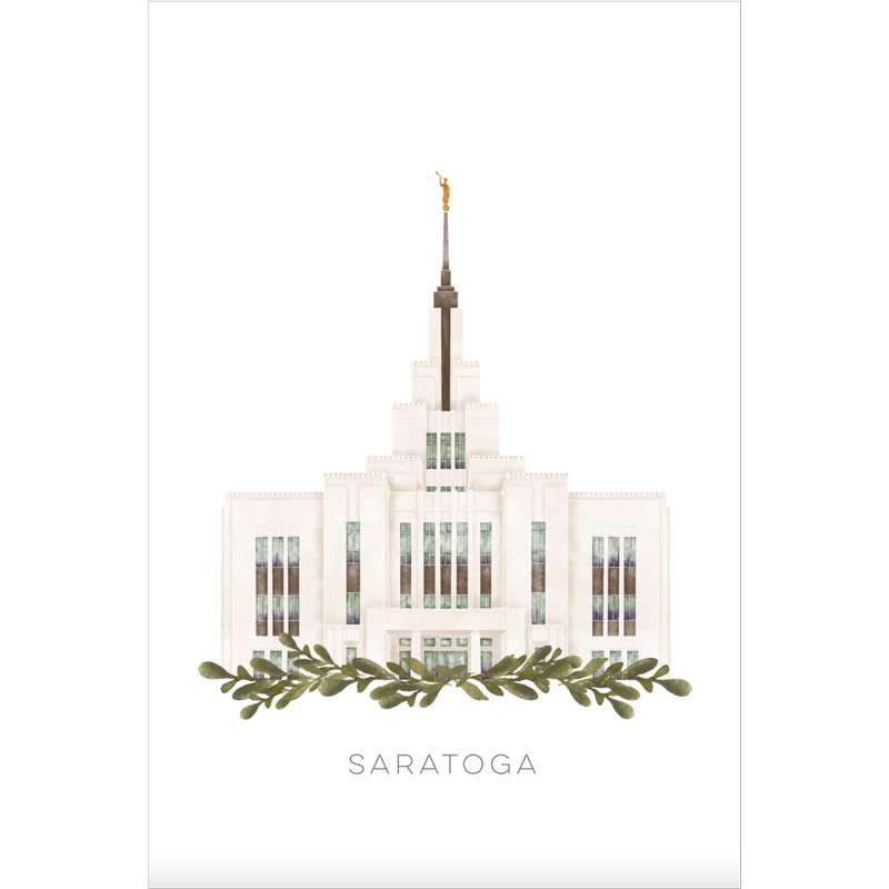 Saratoga Utah Temple (13x16 Framed Paper Print)
