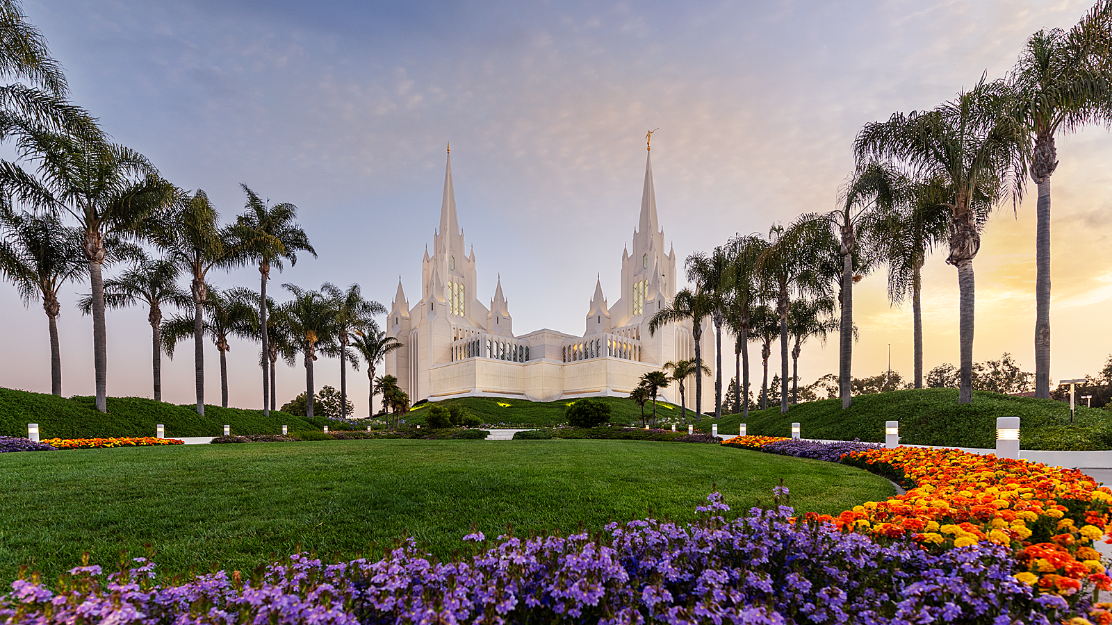 San Diego California Temple, Fire of the Covenant Series (25x43 Framed Canvas Print), , large