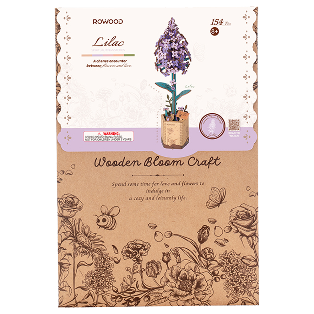 Lilac Bloom 154 Piece Wooden Puzzle, , large