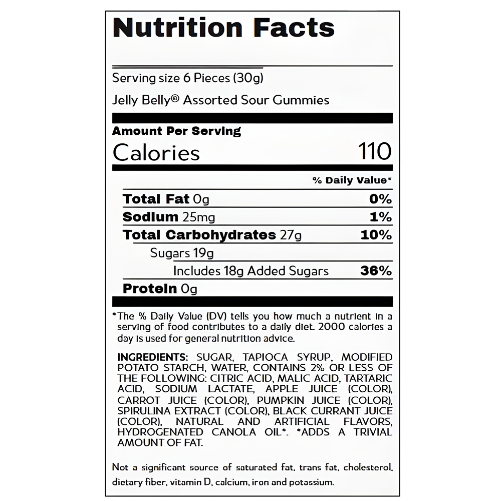 Jelly Belly Bagged Sour Gummies 3.5 Oz, , large image number 2
