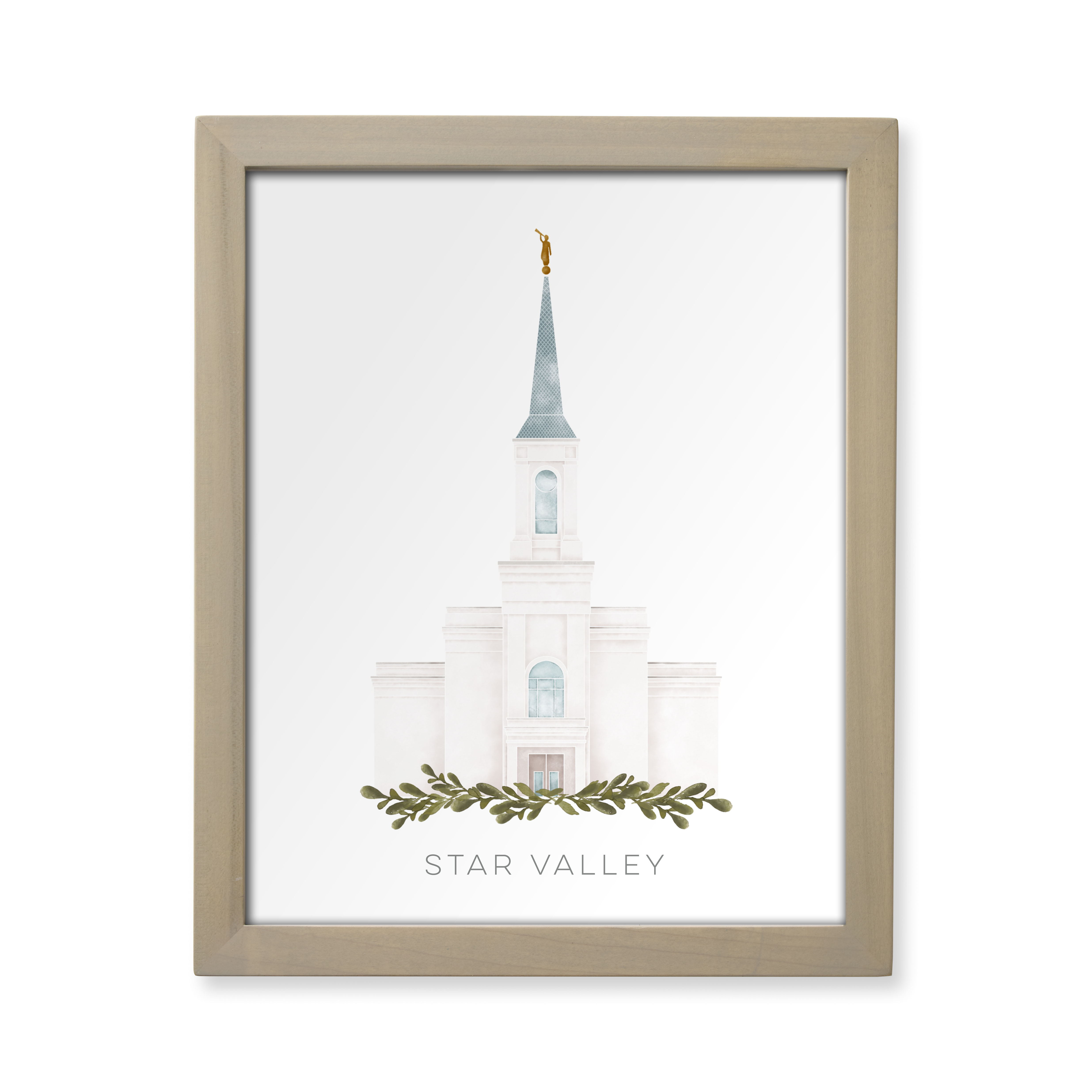 Star Valley Wyoming Temple (13x16 Framed Paper Print), , large image number 0