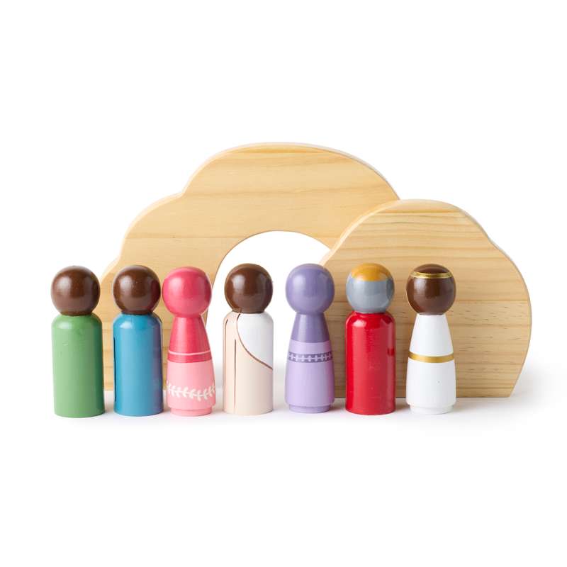 Easter Peg Doll Set with Tomb, , large image number 2