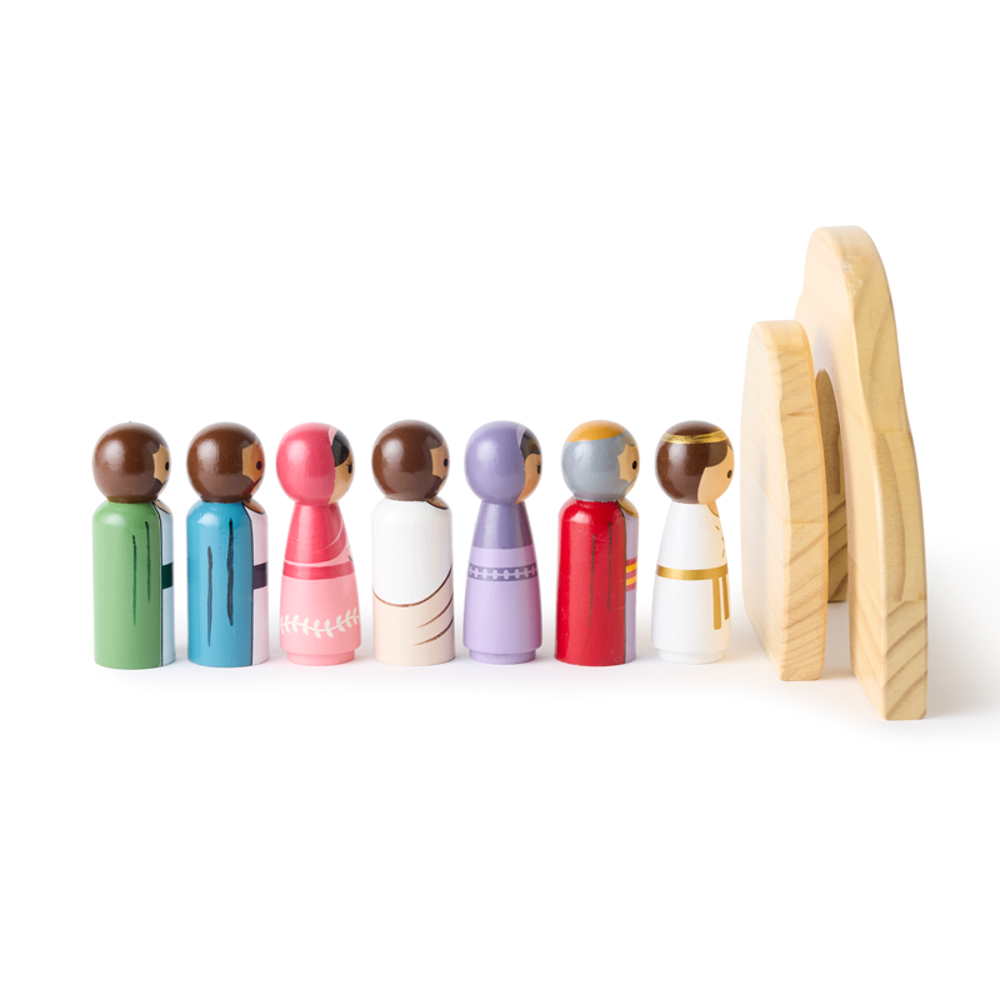 Easter Peg Doll Set with Tomb, , large image number 3